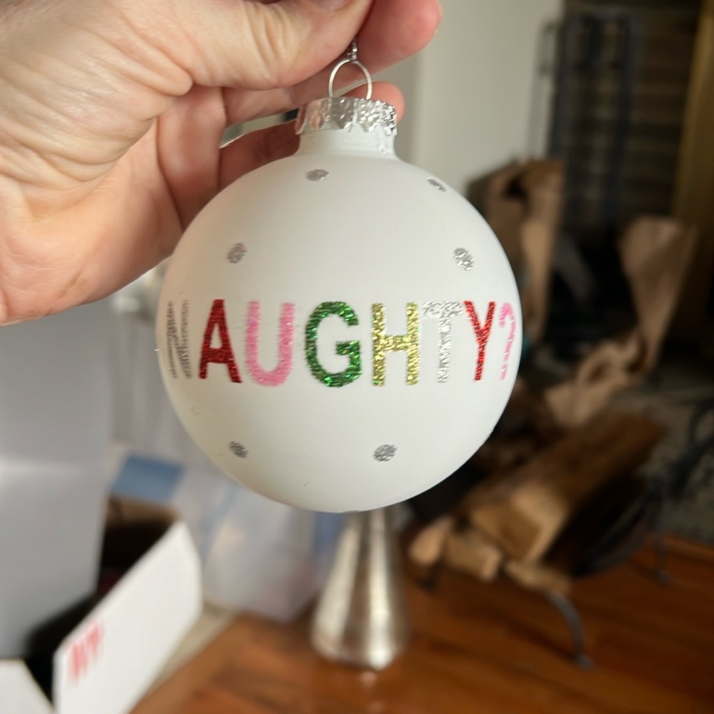 Fun ornament with naughty ?